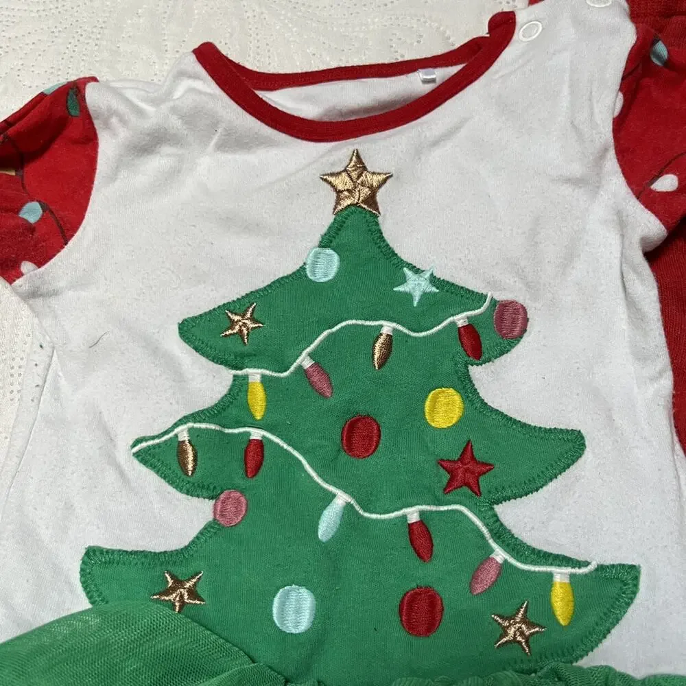 Tu Christmas Tree Holiday Outfit Size 12-18m